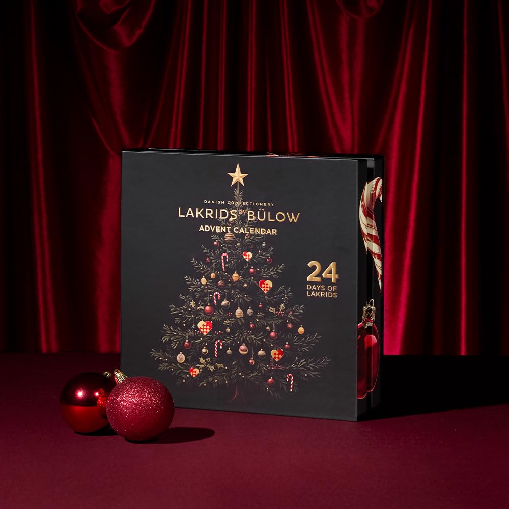LAKRIDS BY BÜLOW Advent Calendar - Chocolate Covered Gourmet Licorice 12.2 oz - Black