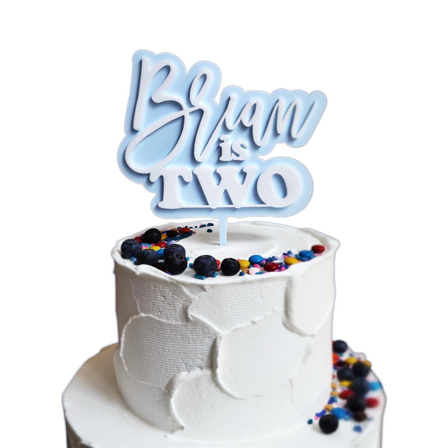 Birthday Cake Topper Double Layer Personalized  Acrylic Cake Toppers  Modern Custom Name And Age Cake Decor
