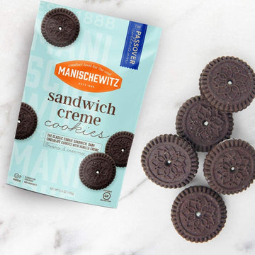 Manischewitz Grain Free Gluten Free Sandwich Cookies, 5.5Oz (2 Pack) Dairy Free Creme Filled Duplex Cookies, Tastes Like The Rea