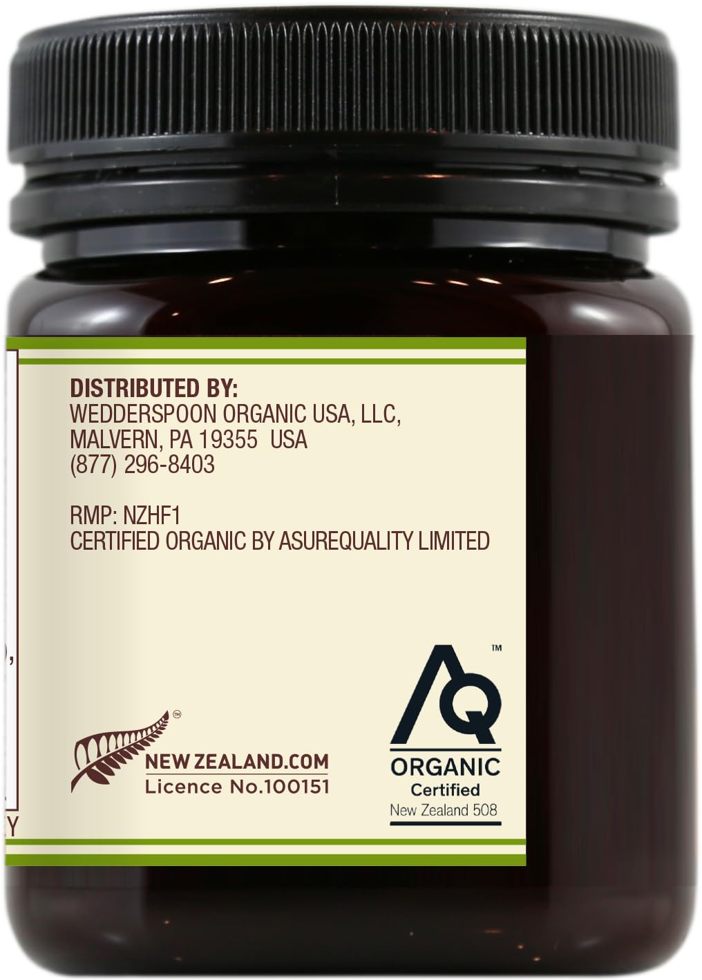 Wedderspoon Raw Organic Manuka Honey Kfactor 16+ Unpasteurized, Genuine New Zealand Honey, Multi-Functional, Non-Gmo Superfood,