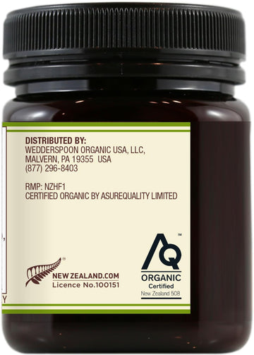 Wedderspoon Raw Organic Manuka Honey KFactor 16+, 8.8 Oz, Unpasteurized, Genuine New Zealand Honey, Multi-Functional, Non-GMO Su