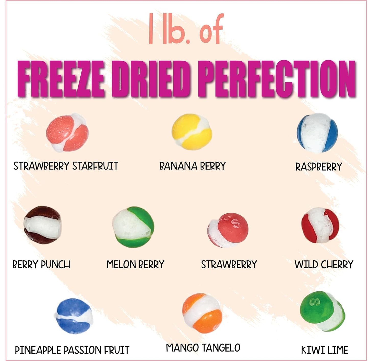 Fruit Crunch Freeze Dried Candy Variety Pack - Wildberry & Tropical Flavors - 16 Oz Each - Crunchy Fruity Snack   In Large Pouches - Assorted Berries, Pineapple, Mango - Great Gift For All Ages