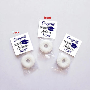 Graduation Mint Favors, Graduation Mint Party Decorations, Black Blue Gift Decor For Woman, Mint Toppers In Bulk For Graduation,