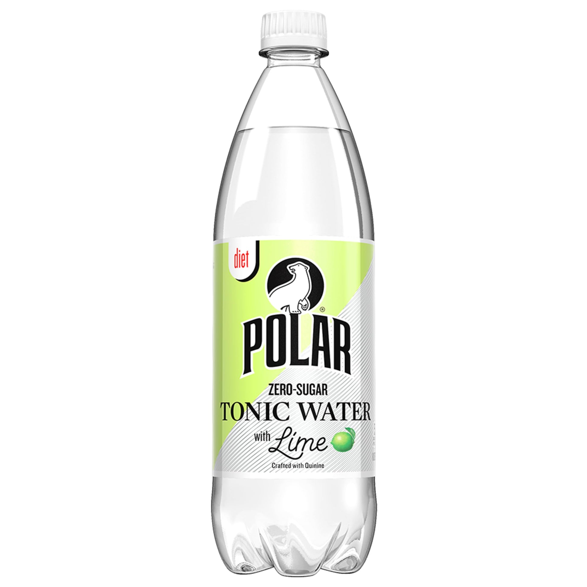 Polar Beverages Diet Tonic Water with Lime, 33.8 Fluid Ounce (Pack of 12)