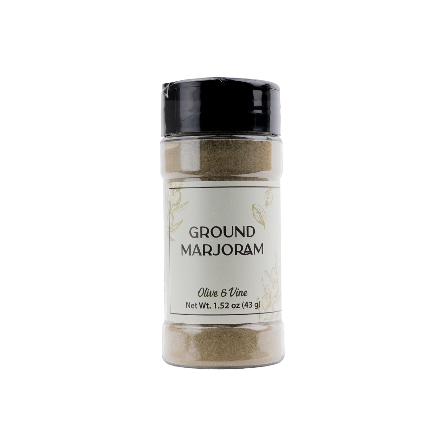 Olive & Vine Ground Marjoram, Earthy & Sweet, Seasoning for Soups, Stews, and Roasts, With Rich Tradition, Authentic Taste, For 