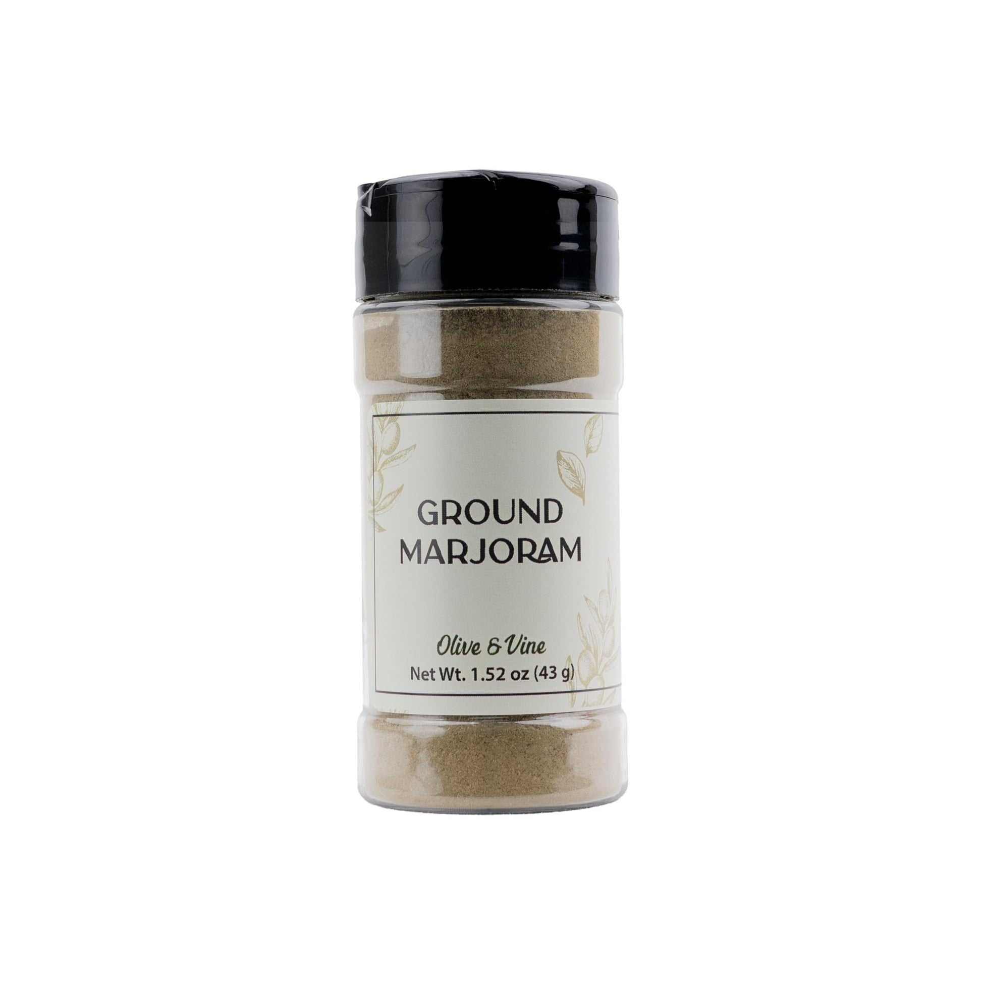 Olive & Vine Ground Marjoram, Earthy & Sweet, Seasoning for Soups, Stews, and Roasts, With Rich Tradition, Authentic Taste, For 