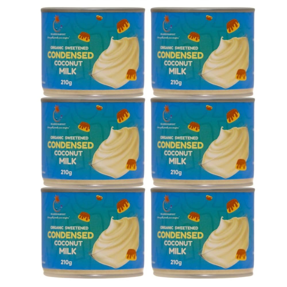 Islands Harvest Sweetened Condensed Coconut Milk Pack of 6 | Gluten-Free, Non-GMO, Vegan Coconut Milk | Rich and Tasty Coconut F