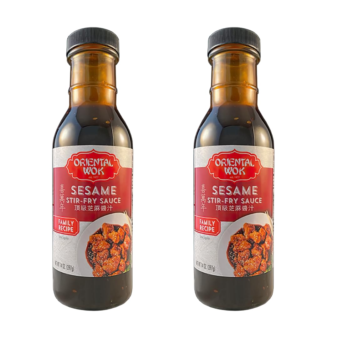 Mr. Wongs Oriental Wok Sesame Stir-Fry Sauce, Sweet & Umami, 14 oz (2 Pack)