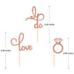 Donoter 48 Pcs Rose Gold Glitter Diamond Ring Cupcake Toppers Love I Do Cake Picks For Wedding Engagement Party Decorations