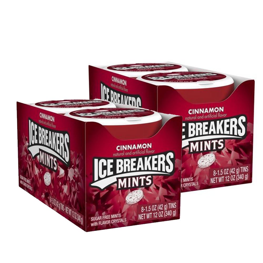 Ice Breakers Sugar Free Mints, Cinnamon, 1.5 Ounce (Pack Of 16)