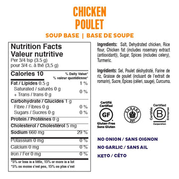 Fody Foods Chicken & Vegetable Soup Base | Natural Flavor | Low Fodmap Certified | Gut Friendly No Onion No Garlic | Ibs Friendl