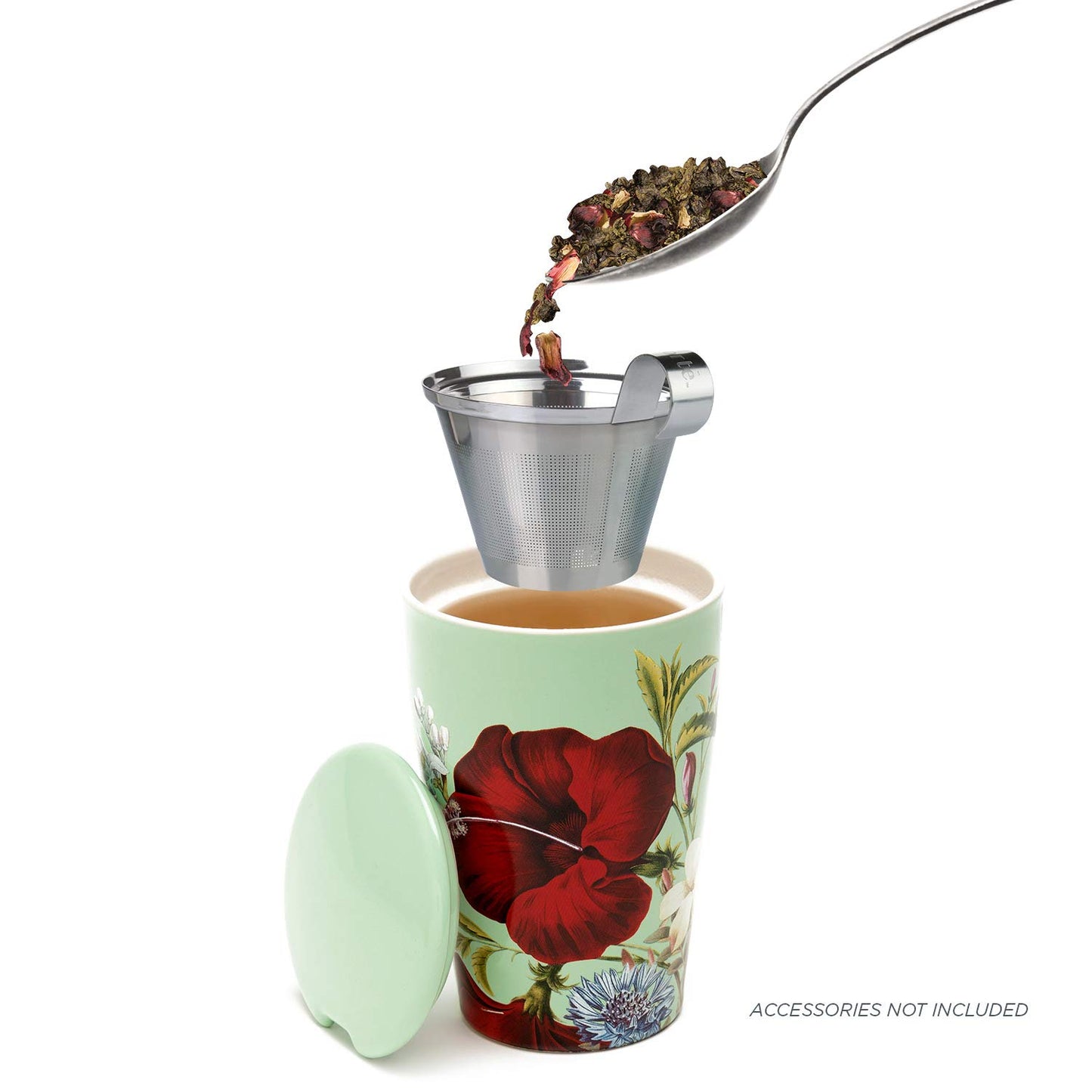 Tea Forte Hibiscus Blossom Organic Herbal Tea, Makes 35-50 Cups, 3.53 Ounce Loose Leaf Tea Canister