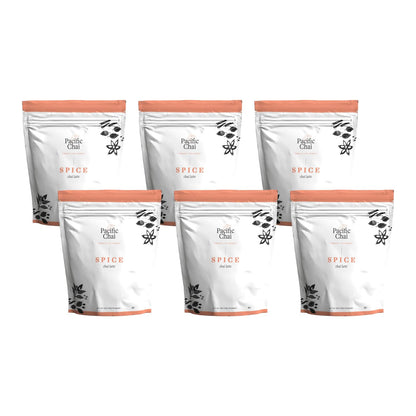 Pacific Chai Spice Chai Latte Powder Mix, Instant Hot, Iced or Blended Chai Tea Latte, 3 lb (Pack of 6)