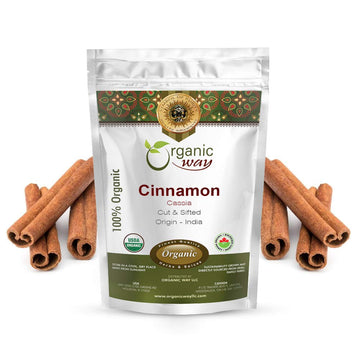 Organic Way Premium Cinnamon Cassia Sticks (Cinnamomum Cassia) - Adds Flavour & Aroma | Organic & Kosher Certified | Vegan | Raw