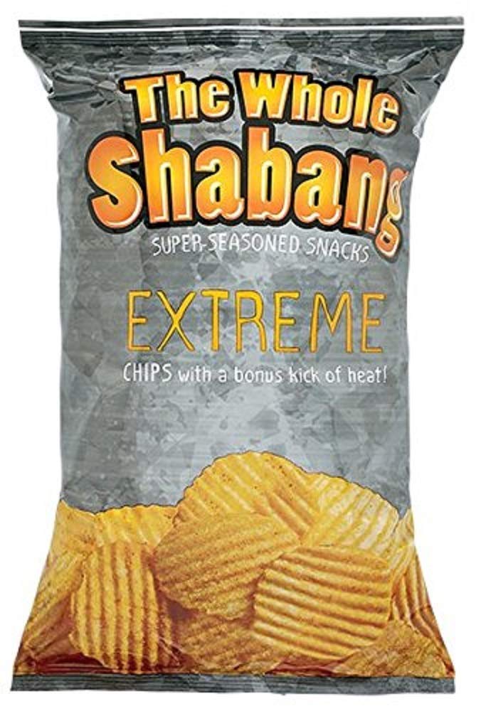 The Whole Shabang Potato Chips (EXTREME Rippled Chips) 1 Oz Pack of 10