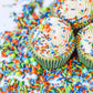 Sweets &   Boutique Dinosaur Sprinkles - Edible Cake Toppings, 4oz, Dino Stomp Color Mix