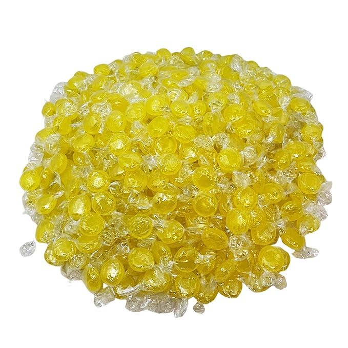 Sugar Free Lemon Drops Hard Candy-Keto Friendly-1.5 Lbs Lemon Fresh Flavored Individually Wrapped-Ideal Diabetic Candy, Gluten F