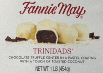 Fannie May Trinidads Chocolates, (1 Lb.) Boxed, Dark Chocolate Truffles, Great For Christmas Gifts And Holiday Entertaining