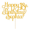Personalized Happy Birthday Cake Toppers 18th Birthday Cake Topper Cake Decorations Custom Glitter Cake Toppers with Any Age & N