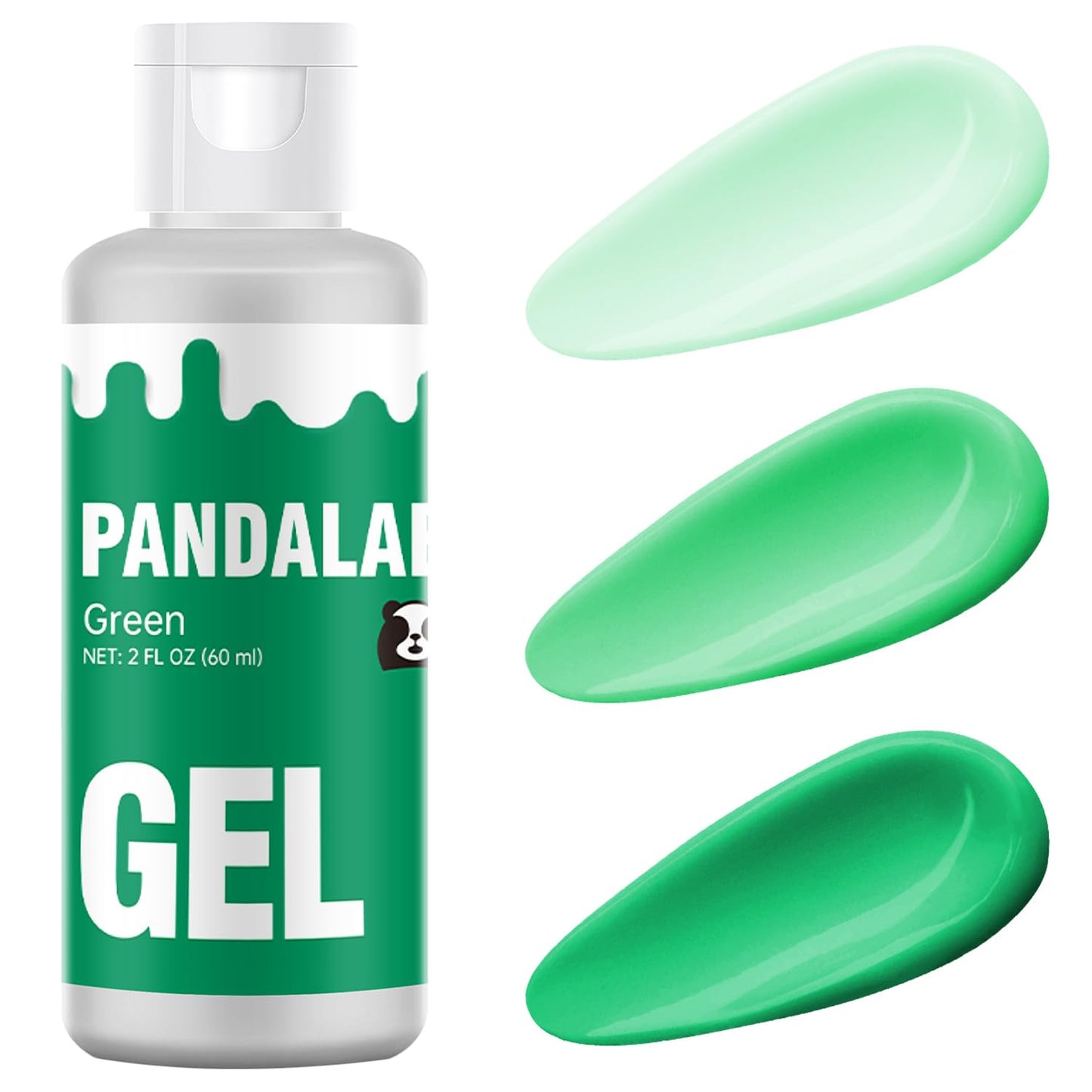 Green Gel Food Coloring - Pandalab 2 Ounce High Concentrated Food Dye for Baking, Cake, Cookie, Fondant, Icing, Easter Egg, Maca
