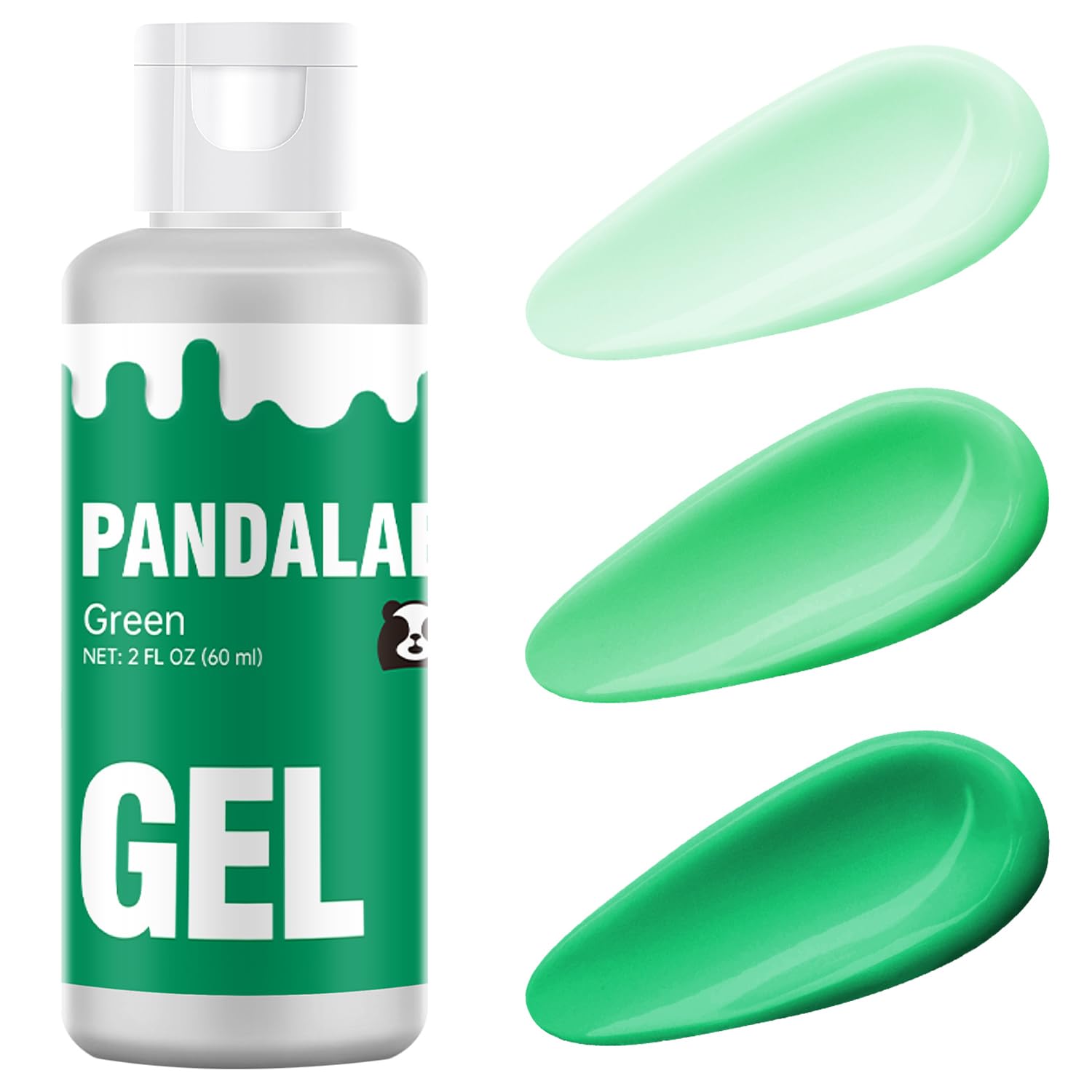 Green Gel Food Coloring - Pandalab 2 Ounce High Concentrated Food Dye for Baking, Cake, Cookie, Fondant, Icing, Easter Egg, Maca