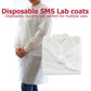 Dealmed Sms 4X-Large White Lab Coat - Disposable Medical Lab Coats, No Pockets, Breathable And Durable (Pack Of 10)