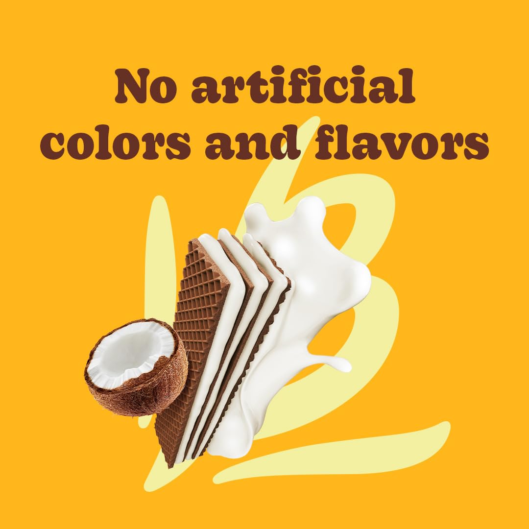 Bauducco Coconut Wafers - Crispy Wafer Cookies With 3 Delicious, Indulgent Decadent Layers Of Coconut Flavored Cream - Delicious Sweet Snack Or Desert - 5.0Oz (Pack Of 1)