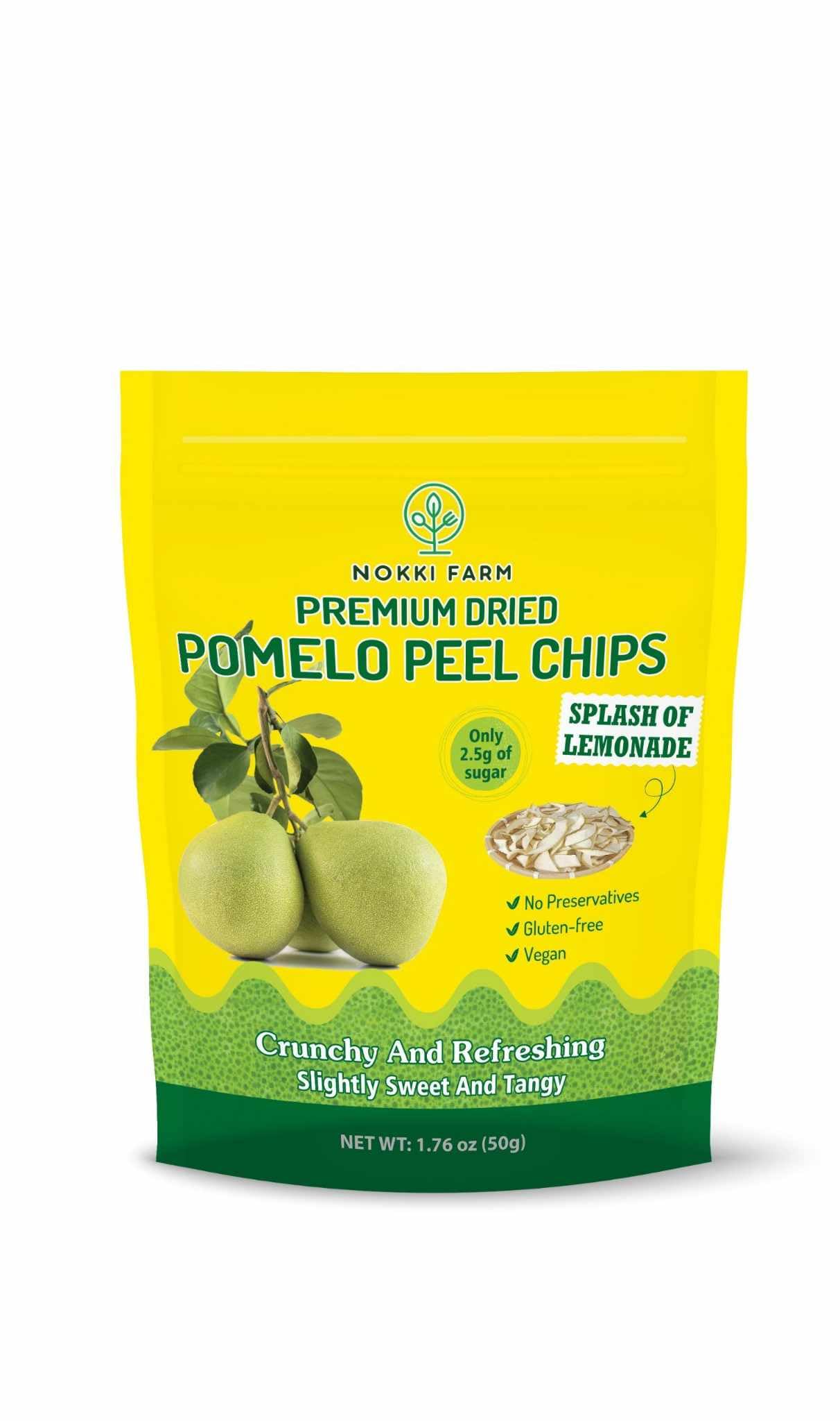 Pack of 1 NOKKI FARM Premium Dried Pomelo Peel | Crunchy | Slightly sweet and tangy | 50g