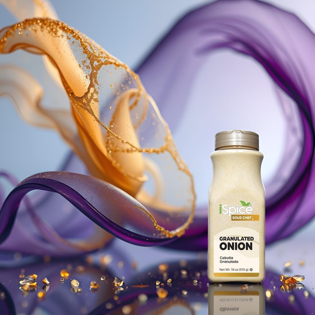 Ispice Blend | Onion Granulated | 18 Oz | Bulk Size | Rich Aroma | Kosher (Onion Granulated)