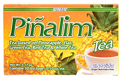 Pinalim Tea/Te De Pinalim Mexican Version- Pineapple, Flax, Green Tea, & White Tea - 30 Day Supply