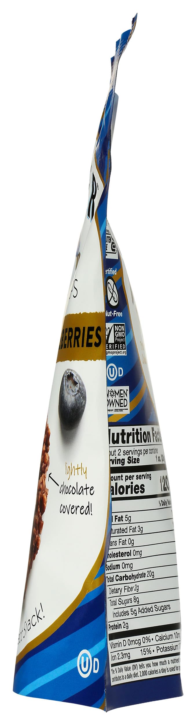 Undercover Chocolate Co Dark Chocolate + Blueberries Crispy Quinoa Snack, 2 Oz