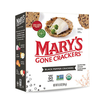 Mary'S Gone Crackers Black Pepper Crackers, Organic Brown Rice, Flax & Sesame Seeds, Gluten Free, 6.5 Ounce (Pack Of 1)