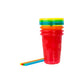 The First Years,Straw Take  Toss Party Pack, Rainbow, 30-Pieces