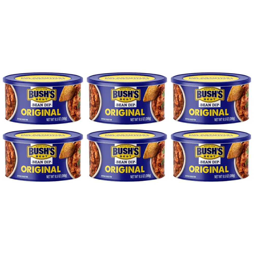 Bushs Best Bean Dip, Original, 9.5 Ounce (Pack of 6)