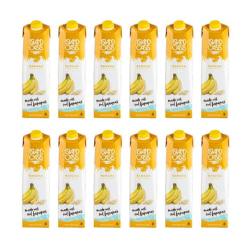 Island Oasis Banana Fruit Puree Beverage Mix, 33.9 Fluid Ounce (Pack of 12)