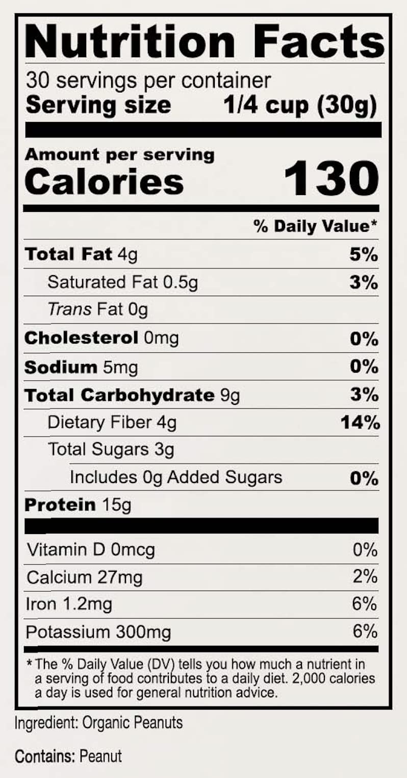 Anthony'S Organic Peanut Flour, Defatted, 2 Lb, Light Roast 12% Fat, Verified Gluten Free