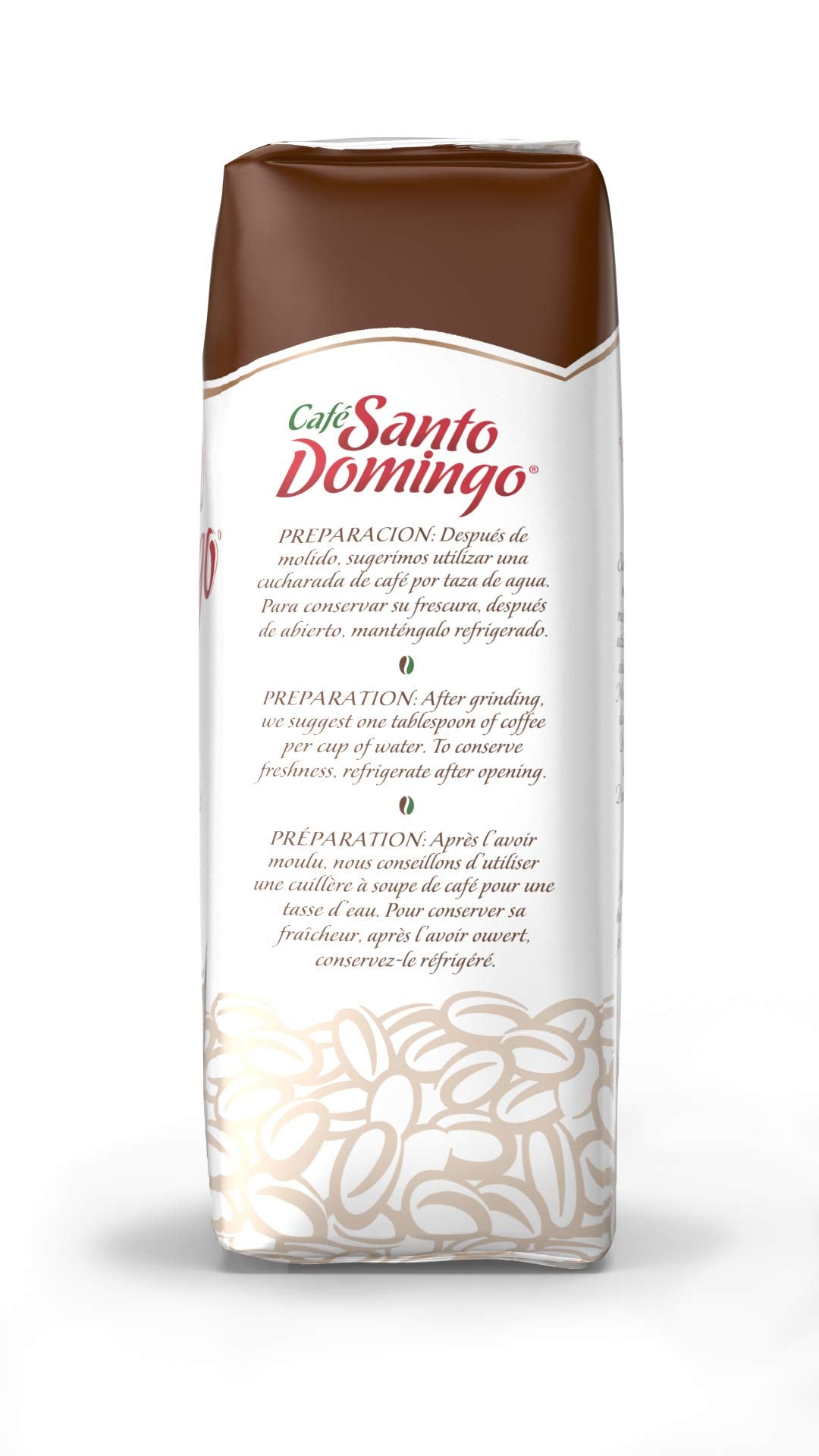 Caf   Santo Domingo, 16 Oz Bag, Whole Bean Coffee, Medium Roast - Product From The Dominican Republic (Pack Of 2)