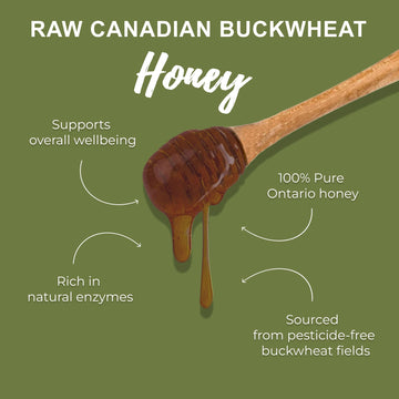 Oneroot Raw Buckwheat Honey - 500G/17.6Oz, Unheated, Unfiltered And Unprocessed Natural Dark Honey, Rich In Antioxidants Pure Bu
