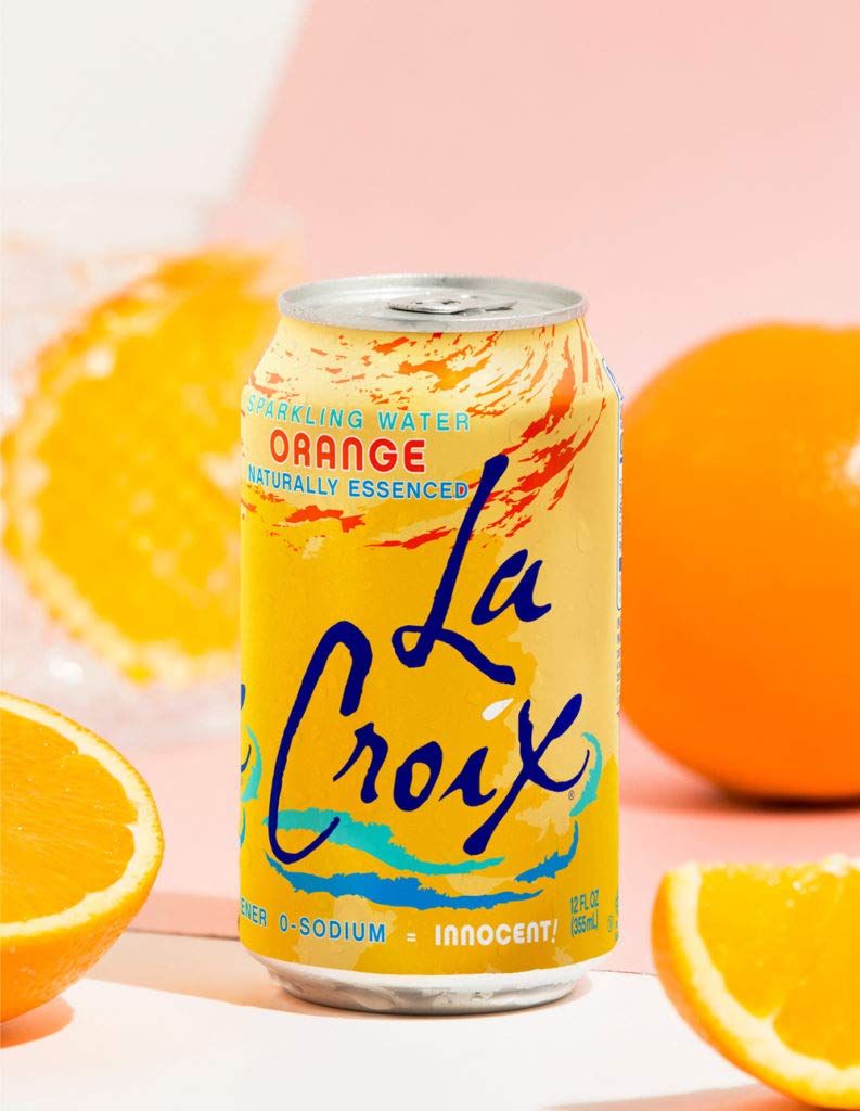 LaCroix Sparkling Water, Orange, 12 Fl Oz (Pack of 12), Naturally Essenced, 0 Calories, 0 Sweeteners, 0 Sodium