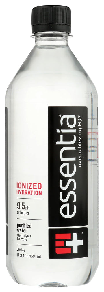 Essentia Ionized Hydration Water, 20 Fl Oz (Pack of 1), Multicolor - Purified, Electrolyte-Enhanced, Healthy Drink