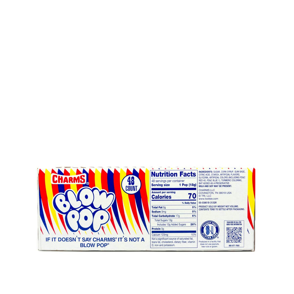 Charms Blow Pops, Flavor, Cherry, 48 Count (Pack Of 1)