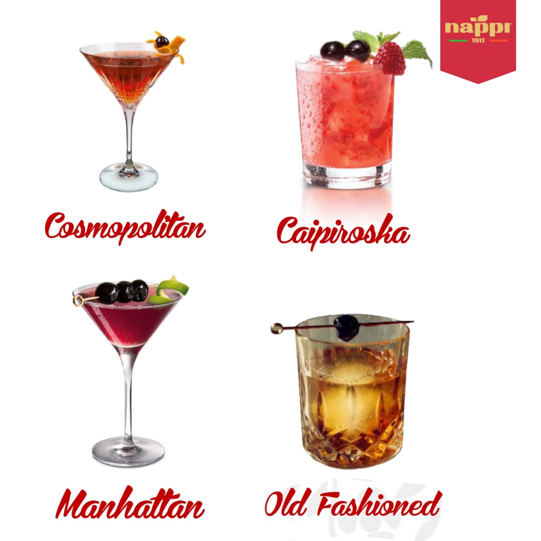 Nappi 1911 Amarena Cherries in Syrup, 16.23 oz (460g), Italian Cocktail Cherries, Award Winning Taste