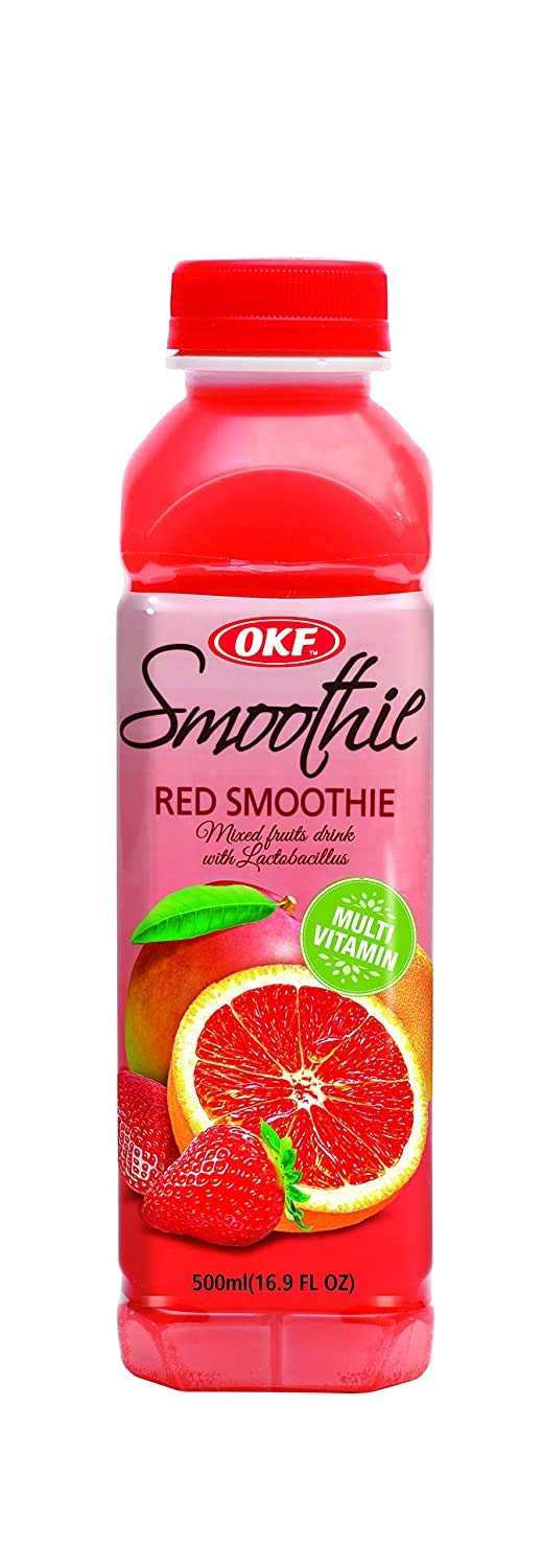 OKF Smoothie Multi Vitamin Drink, 16.9 Fl Oz, Pack of 12, Red Flavor