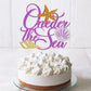Qertesl Oneder the Sea Cake Topper, Cardboard, Baby 1st Birthday Decor, Sea Themed Party Decoration