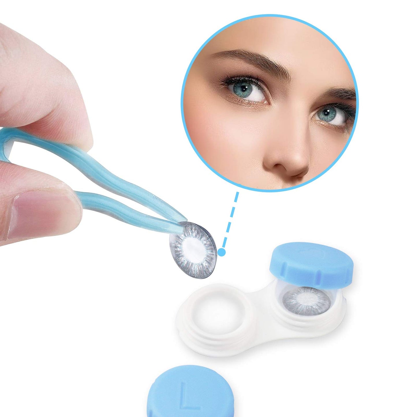Qvvq 4Pcs Contact Lens Case, Colorful Contact Lens Box Holder Container, Outdoor Mini Contact Lens Soak Storage Kit With Mirror