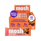 MOSH Peanut Butter Chocolate Keto Protein Bars, Gluten Free, High Protein, 1.48 oz (Pack of 12), Brown