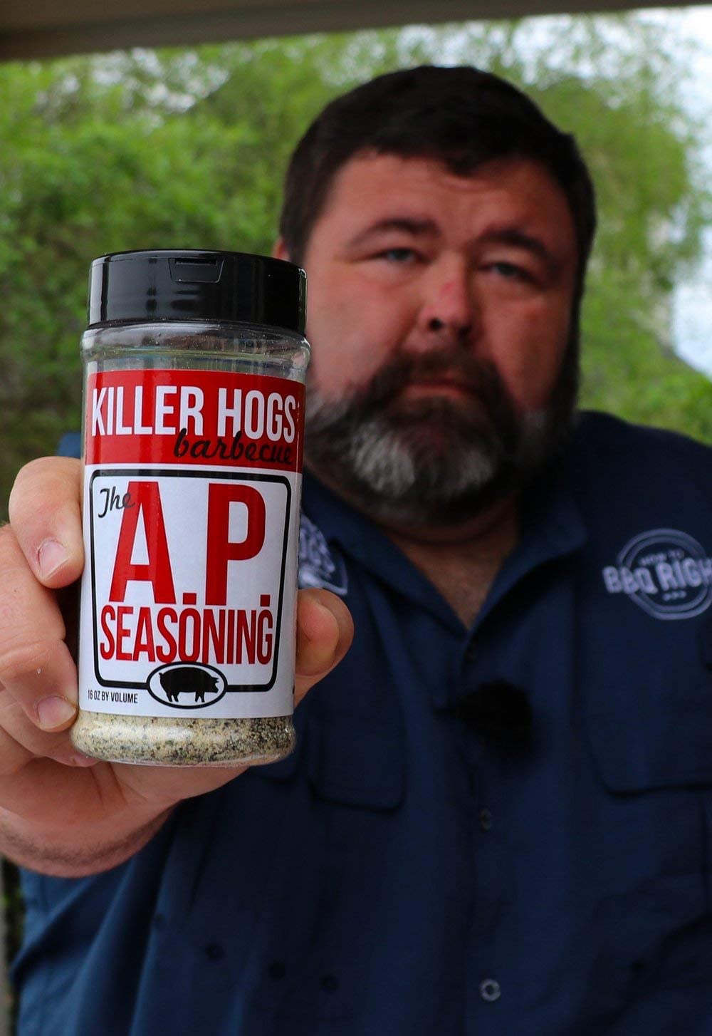 reduceer Hogs AP Seasoning - All Purpose BBQ and Grill Seasoning for Beef, Pork, Chicken - 14 Ounces - Red