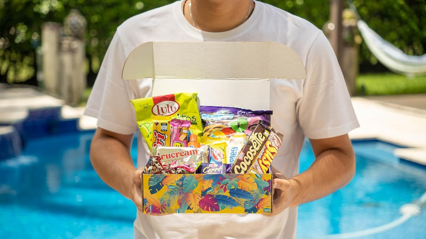GG LATIN SABOR Venezuela Candy Box - Assorted Cookies, Chips & Candies Mix - International Snack Gift Crate for Holidays & Birthdays