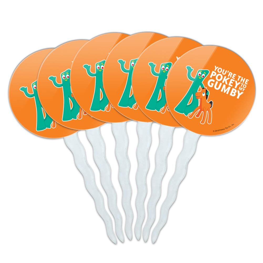 GRAPHICS & MORE Best Friends Cupcake Picks Set of 6, Acrylic, Multi-Color