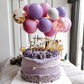 Cake Topper Mini Balloon Garland Confetti Acrylic Happy Birthday Cupcake Topper For Birthday Cake Supplies Decorations